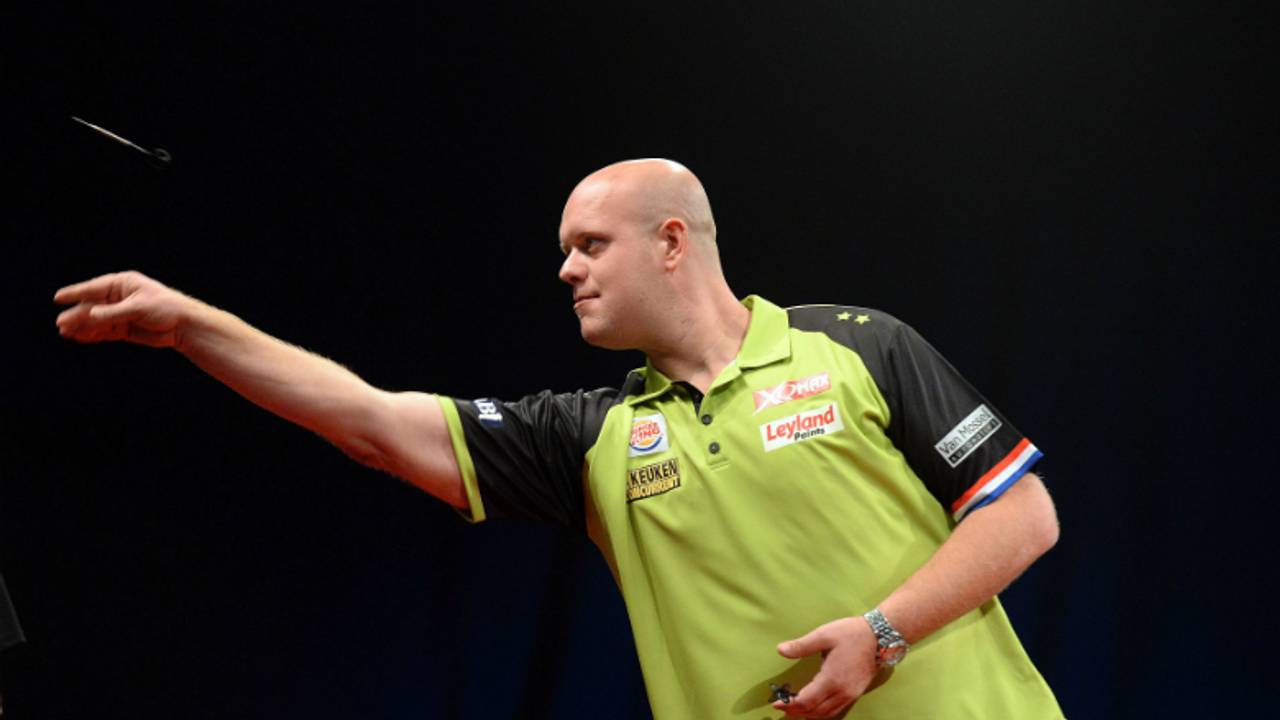 Michael van Gerwen boekte een eenvoudige zege. (Foto: Photosport NZ/PDC)