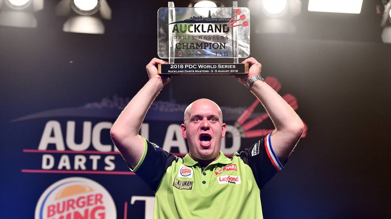 Michael van Gerwen won de Auckland Darts Masters begin augustus (foto: Photosport NZ/PDC).