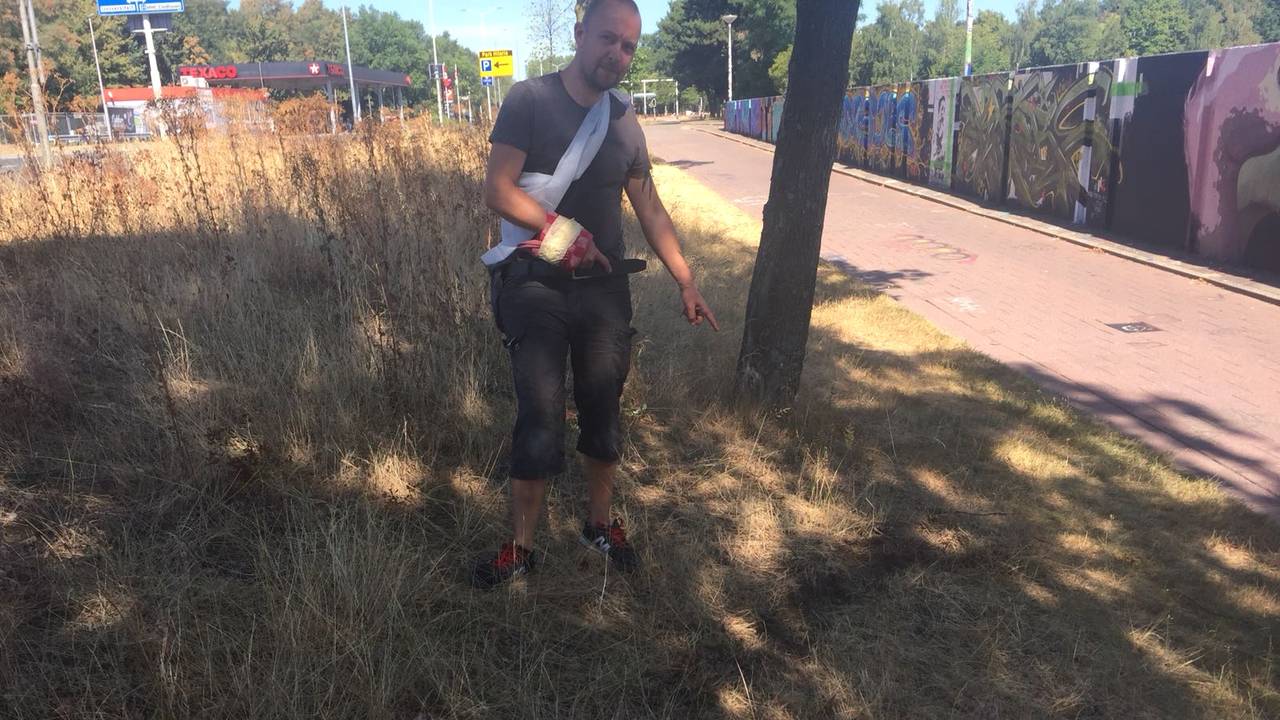 Kor op de plek van het ongeval (foto: Kor Smeenge).