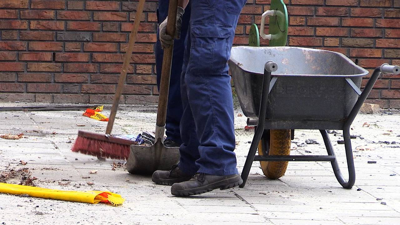 Er is hard gewerkt om de school op tijd zuiver te maken.