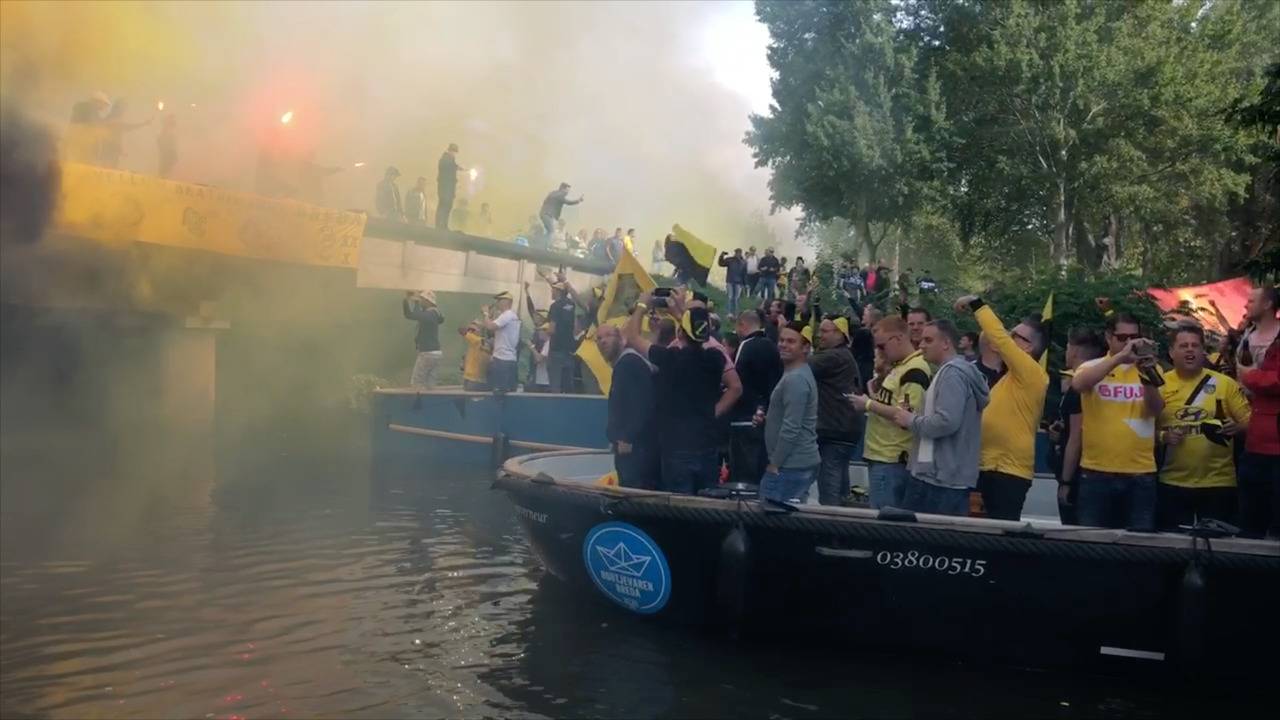Vuurwerk tijdens de tocht
