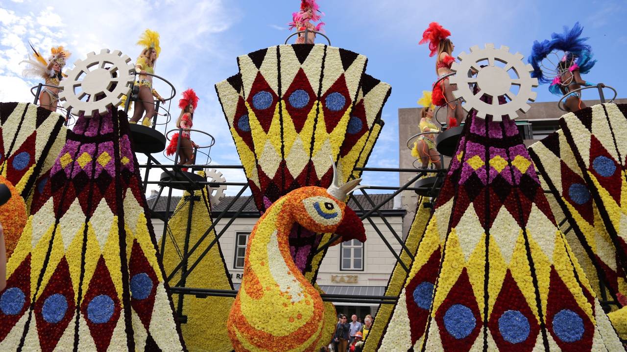 Het bloemencorso in Valkenswaard in 2018. (Foto: Karin Kamp)