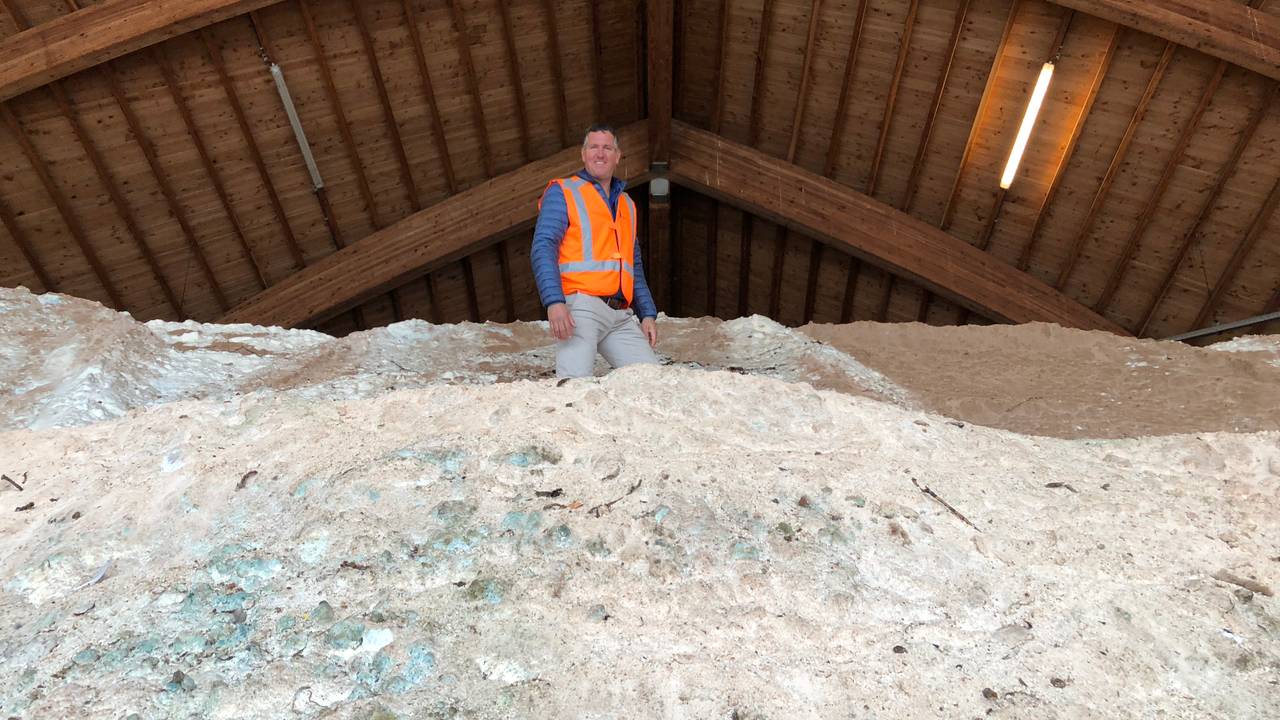 In Breda ligt al 2,5 miljoen kilo strooizout klaar