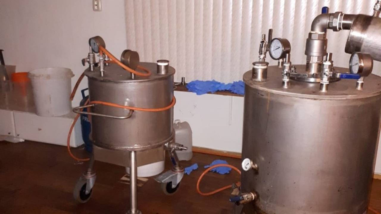 Het lab in Weert. (Foto: politie.nl)