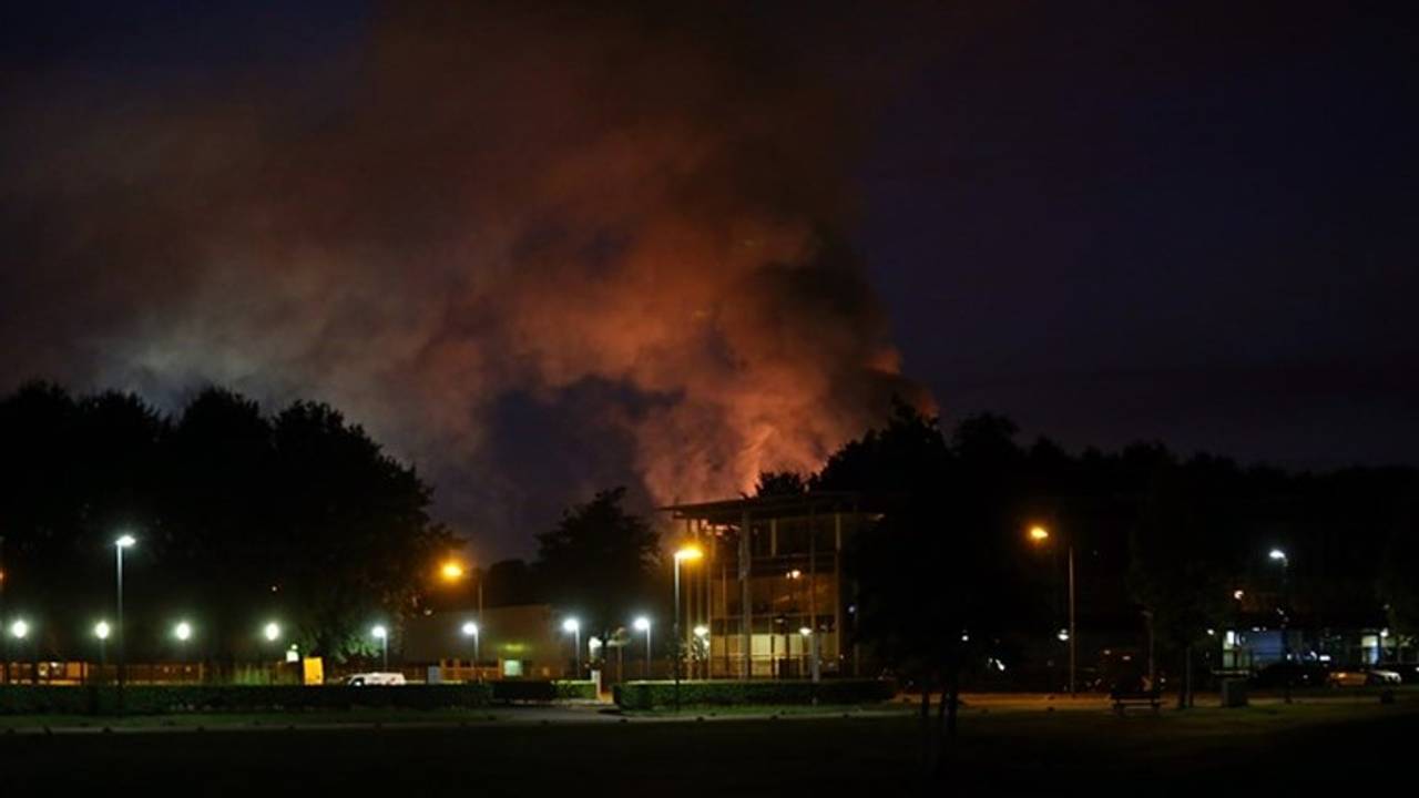 Brand bij Baetsen Recycling in Son (Foto: Karin Kamp).