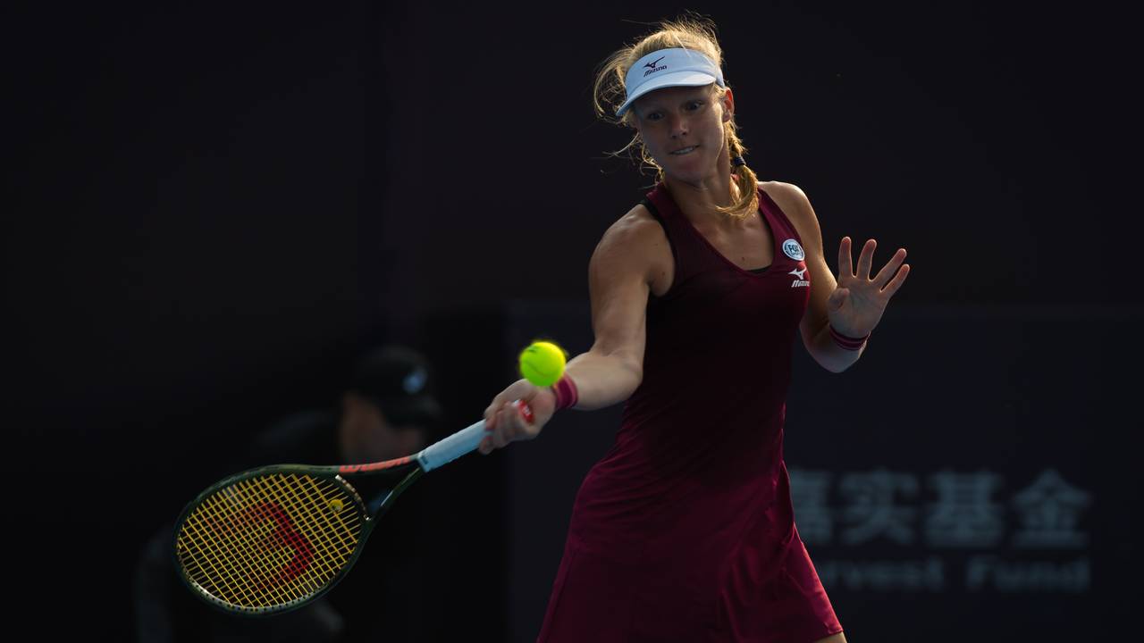 Kiki Bertens boekte een enerverende overwinning. (Foto: VI Images)
