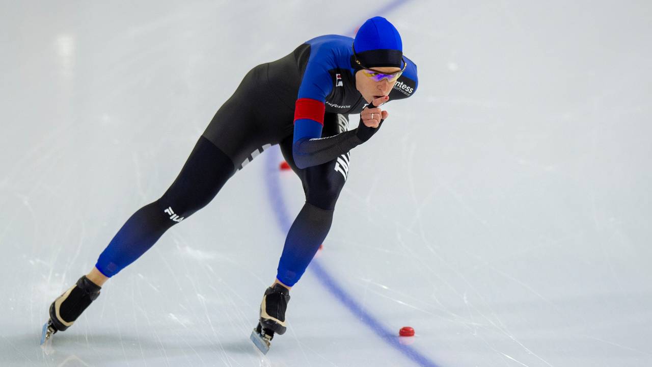 Ireen Wüst tijdens de 3000 meter. (Foto: OrangePictures)