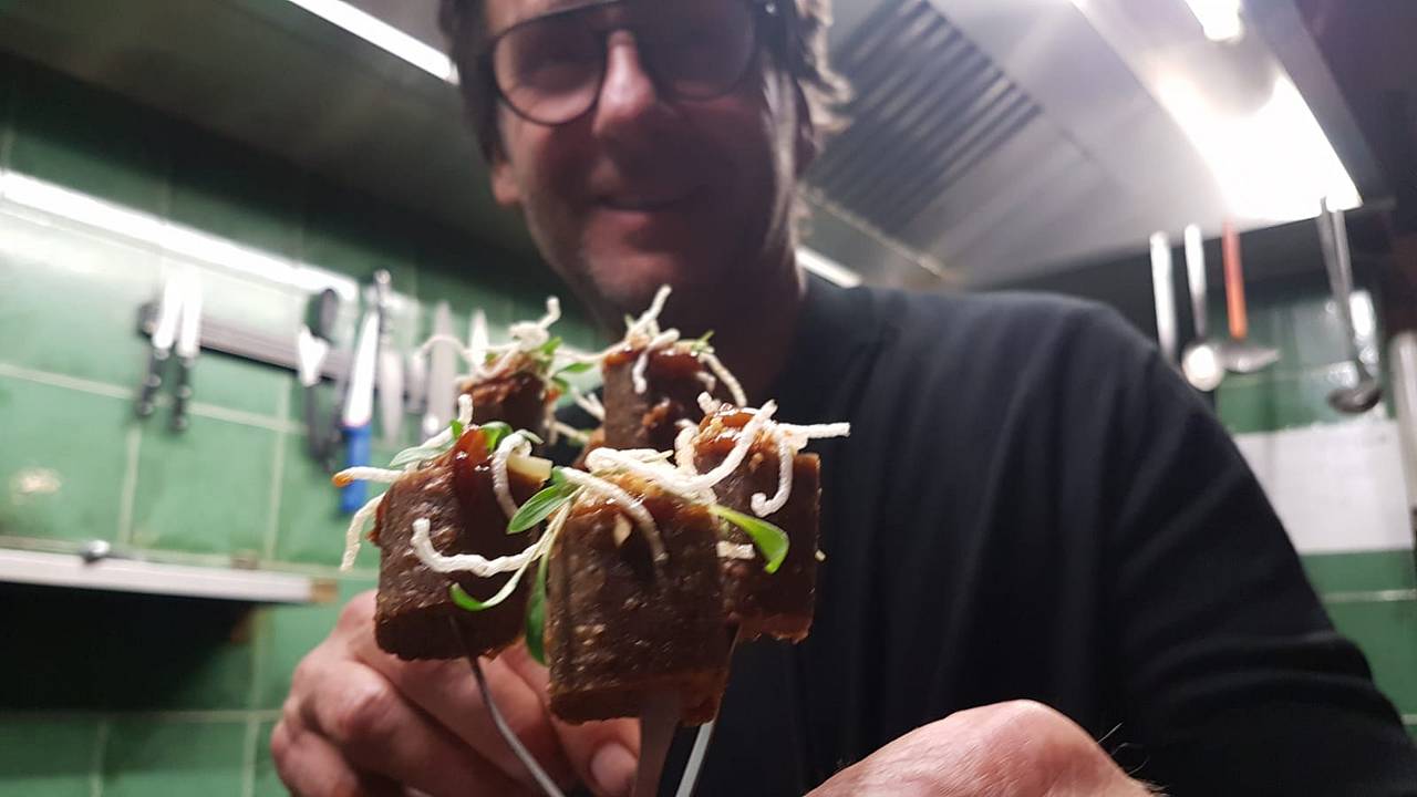 Dick Middelweerd en zijn culinaire frikandel.