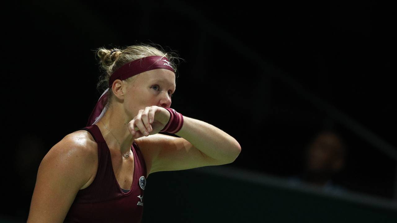 Kiki Bertens moest in drie sets haar meerdere erkennen in Svitolina. (Foto: ANP)