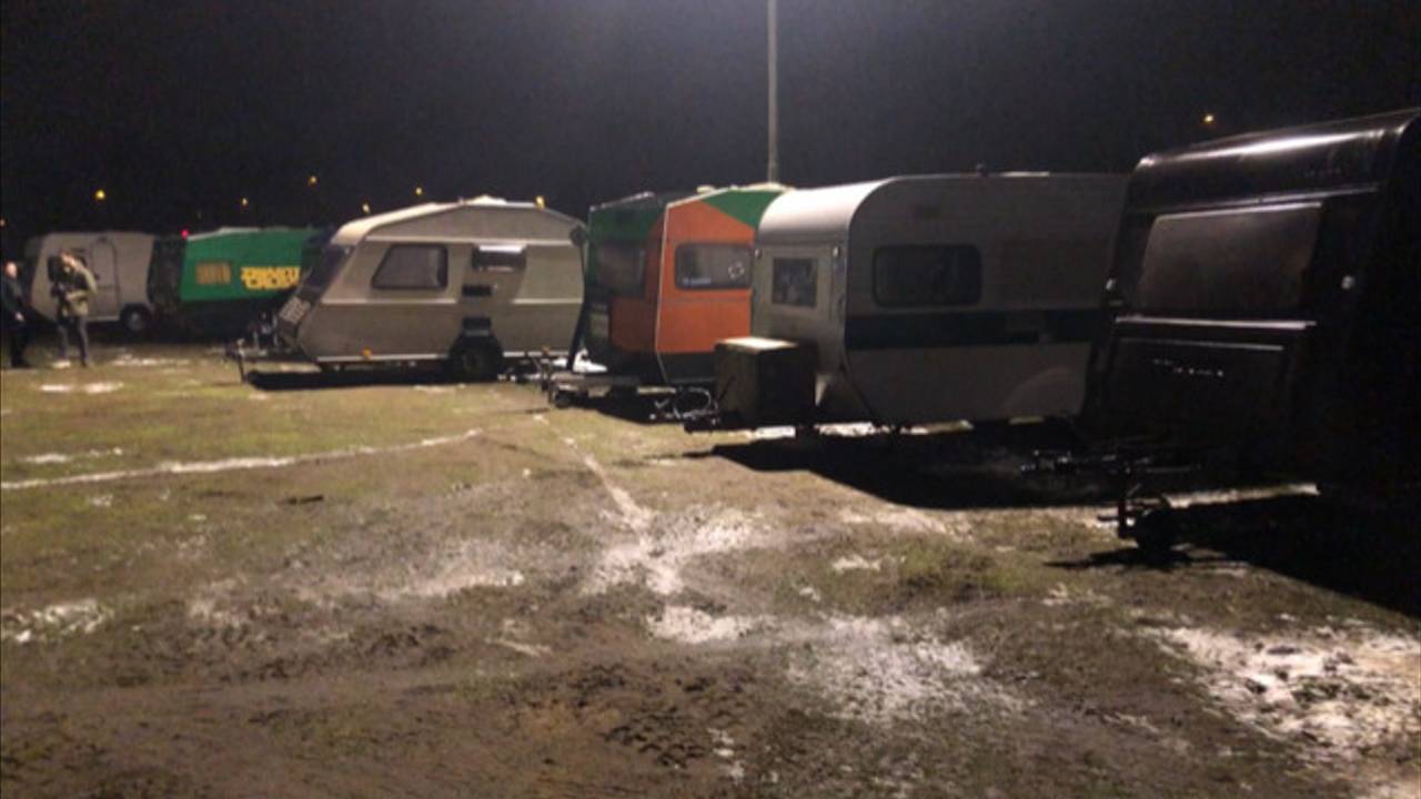 Kamperen in de sneeuw op Klompenrock.