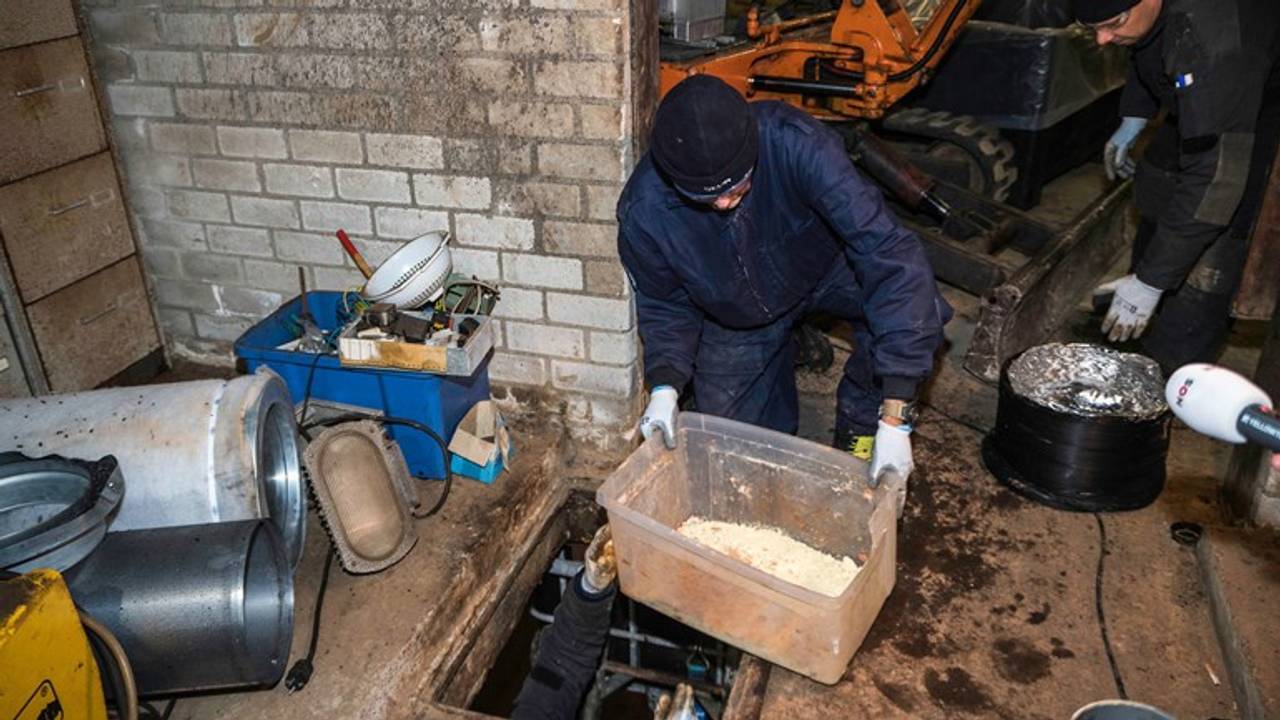 Het megadrugslab in Rijen. (foto: archief)