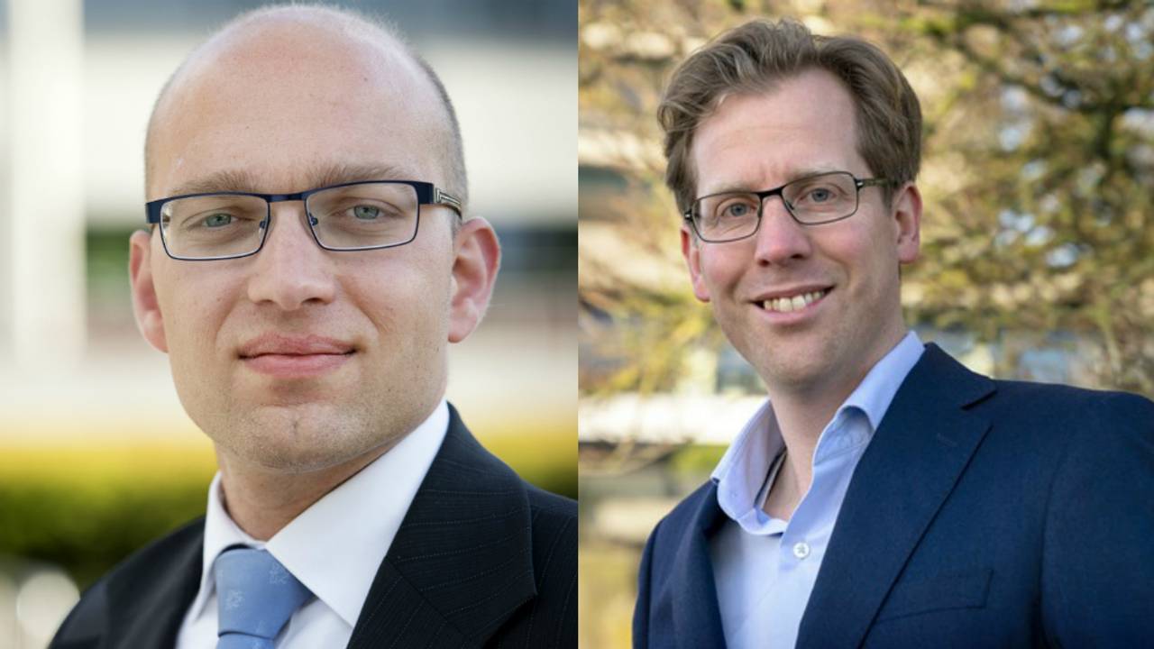 Alexander van Hattem (links) en Christophe van der Maat botsten in het verkiezingsdebat. (Foto: ANP)