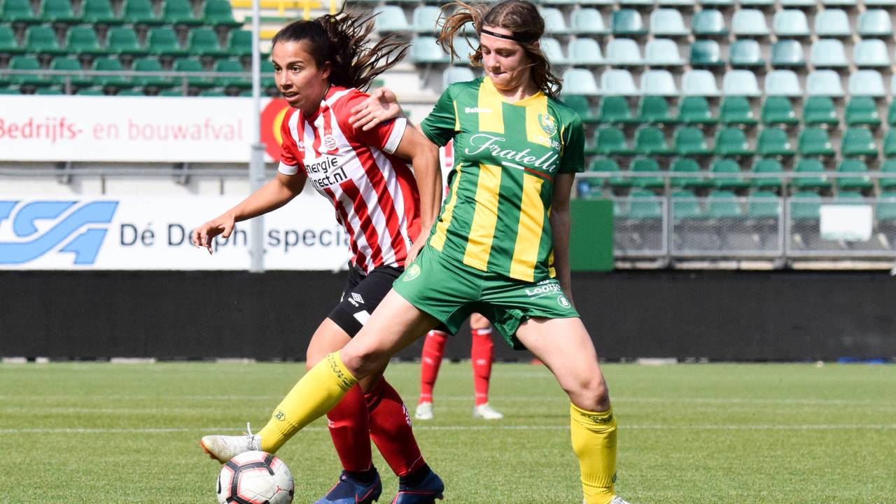Ook PSV vrouwen heeft titelkansen niet meer in eigen hand, duur puntenverlies tegen ADO - Omroep ...