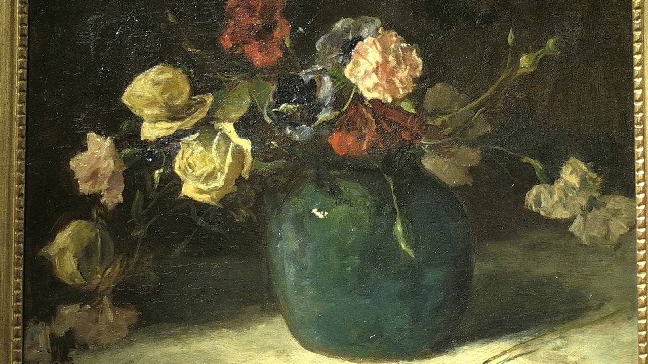 Het eerste schilderij dat Frank en Gudule kochten, hangt ook op de expositie.