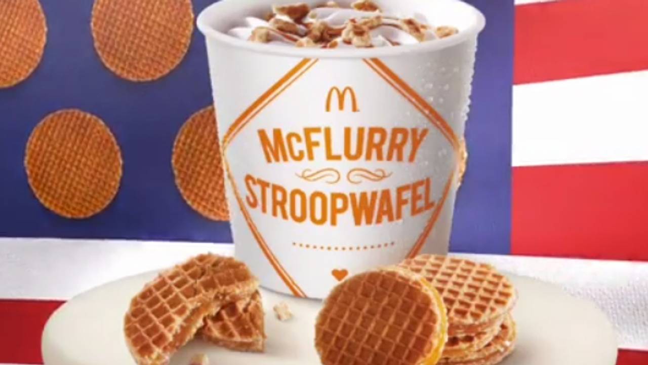 In Oss zijn ze trots dat hun stroopwafel in het toetje zit. (Foto: McDonald's)