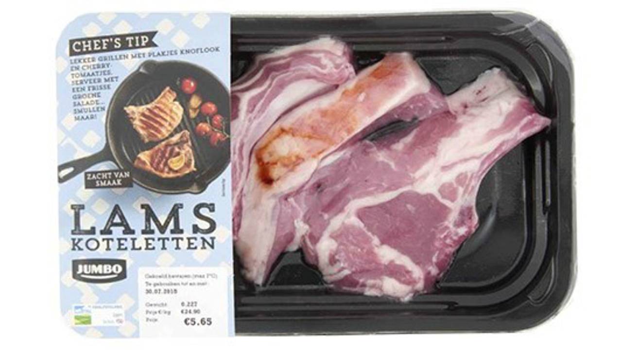 De Jumbo Chef’s tip lamskoteletten zijn uit de schappen gehaald. (Foto: Jumbo)