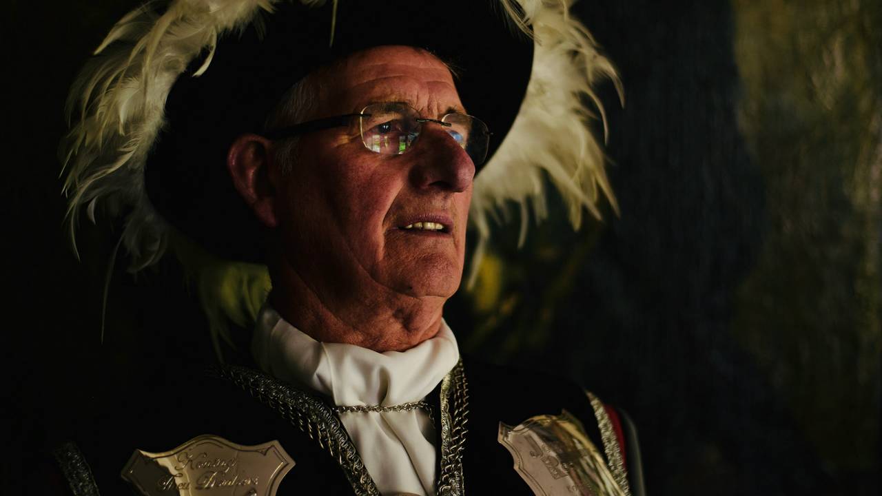 Jan Bunthof is de koning van het jubilerende Heilig Kruis Gilde (Foto: Alice van der Plas)