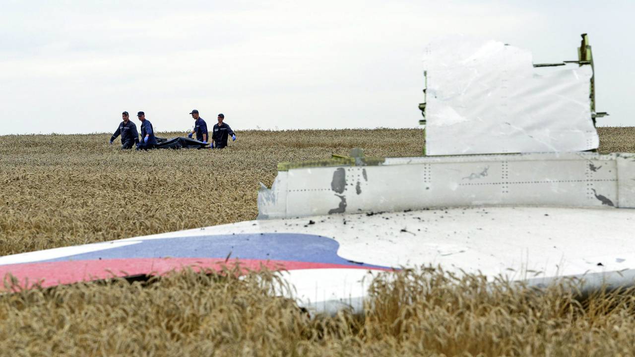 Een brokstuk van de MH17 (archieffoto).