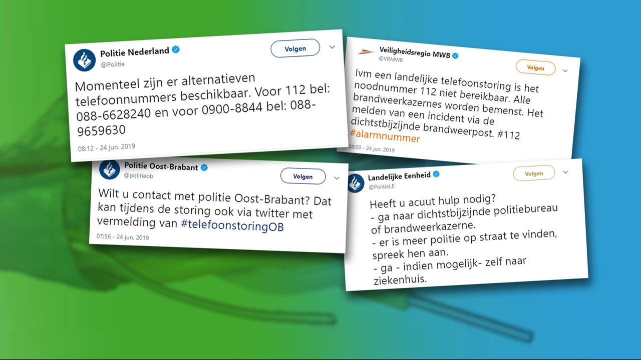 Omroep Brabant Op Kpn 112 weer bereikbaar, telefoonstoring KPN na bijna vier uur opgelost