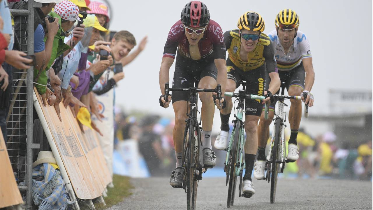 Geraint Thomas, Steven Kruijswijk en Alejandro Valverde in actie (foto: VI Images).