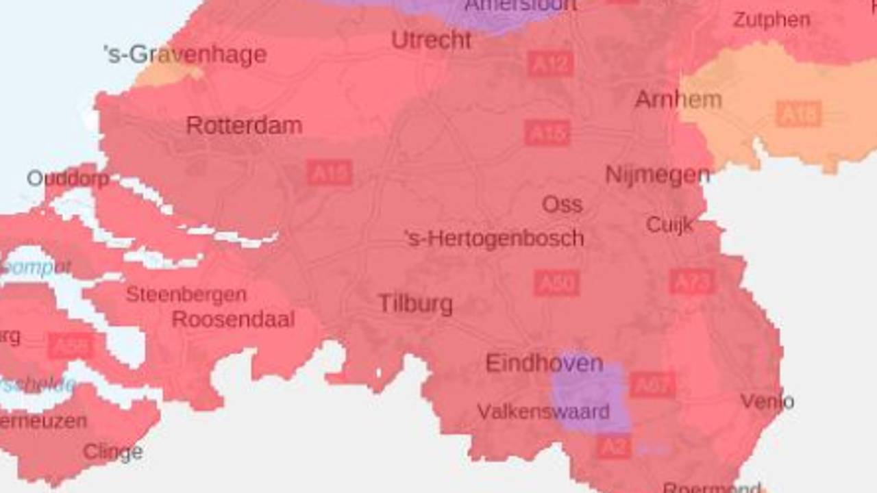 De verwachte luchtkwaliteit donderdagmiddag is slecht tot zeer slecht (foto: MeteoGroup).