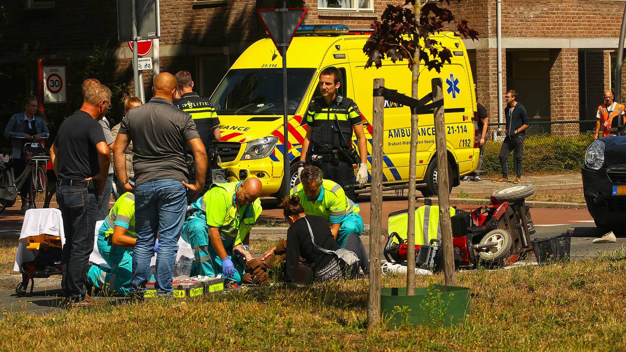 De man liep een hoofdwond op (foto: Gabor Heeres).