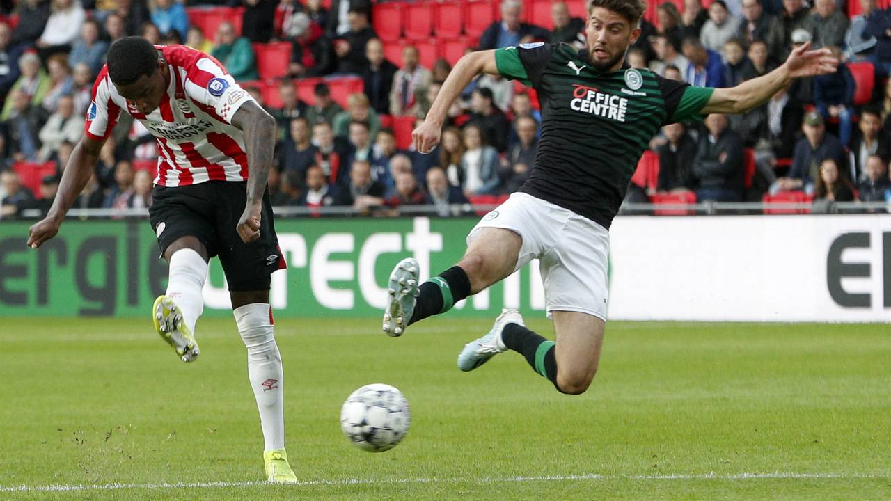 Pablo Rosario scoorde de openingsgoal voor PSV. (Foto: Hollandse Hoogte)