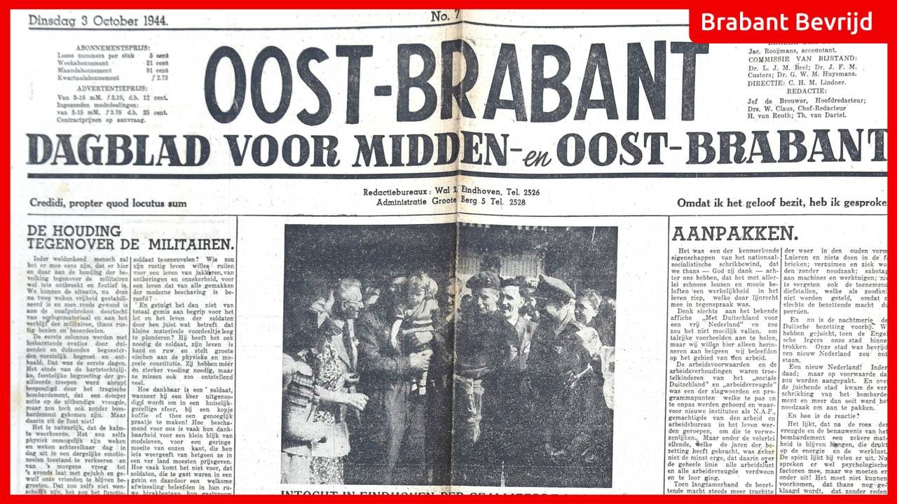 De krant van 3 oktober 1944.