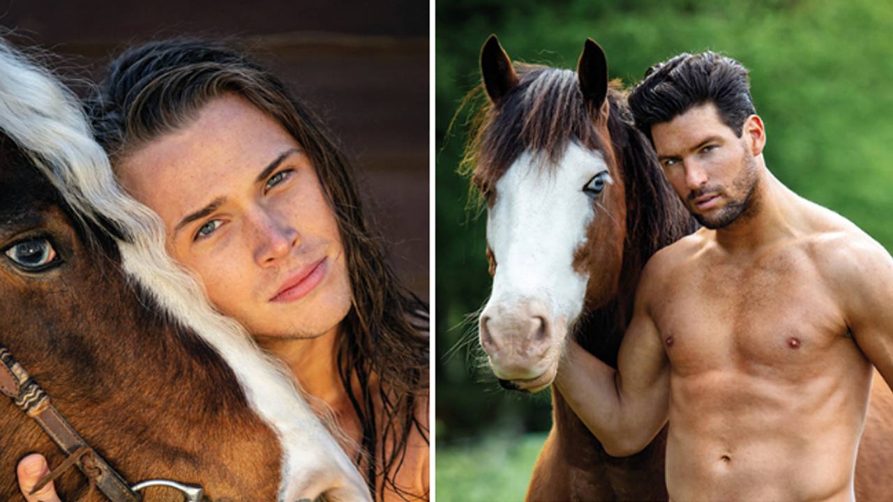 Koen en René schitteren op paardenkalender 'Horse and Hunk' voor het ...