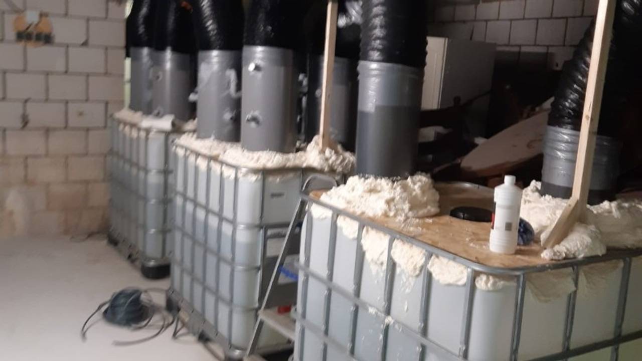De cocaïnewasserij in Heeswijk-Dinther. (foto: politie.nl).