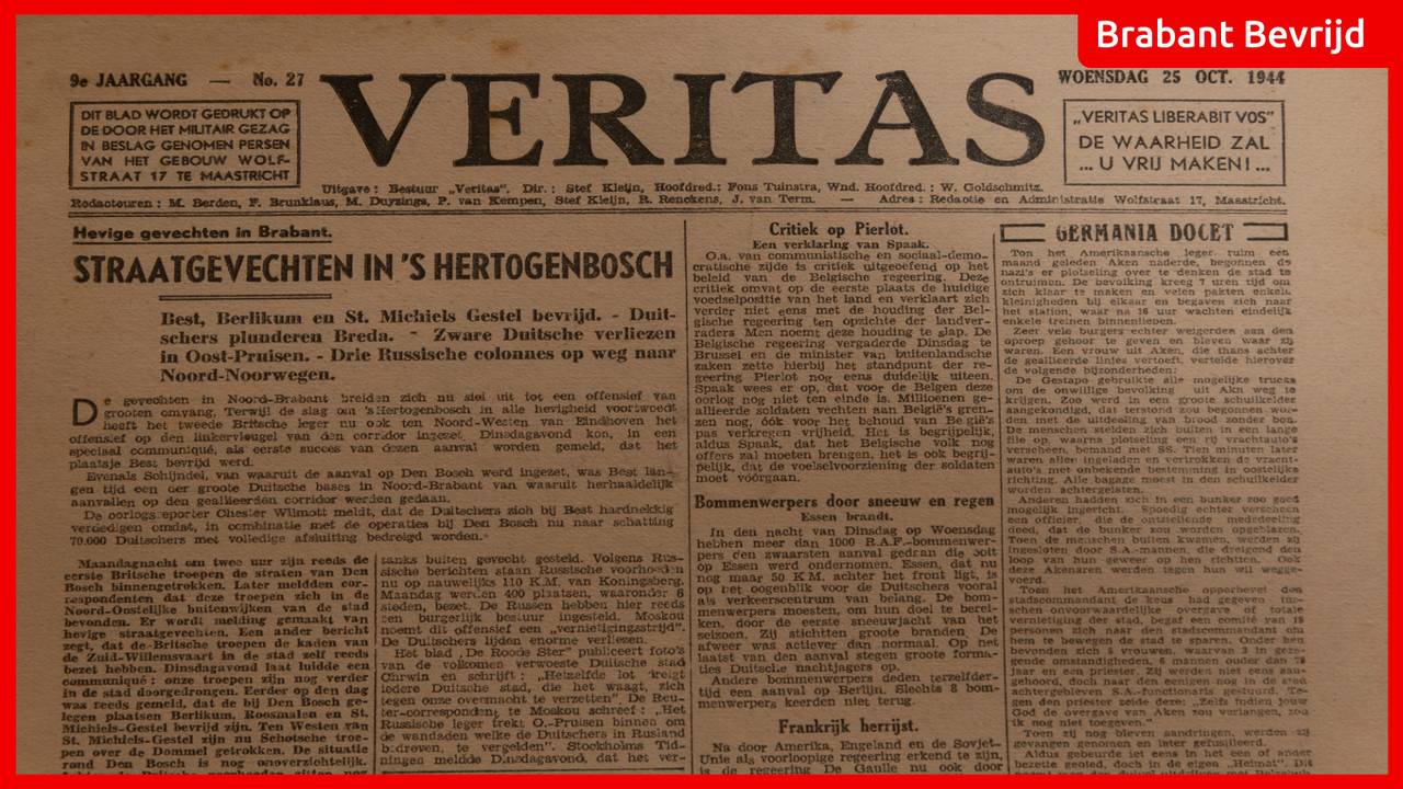 De krant van 25 oktober 1944.