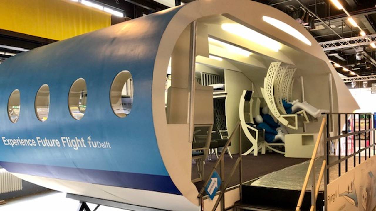 Dit is het prototype van het vliegtuig van de toekomst (foto: Omroep Brabant).