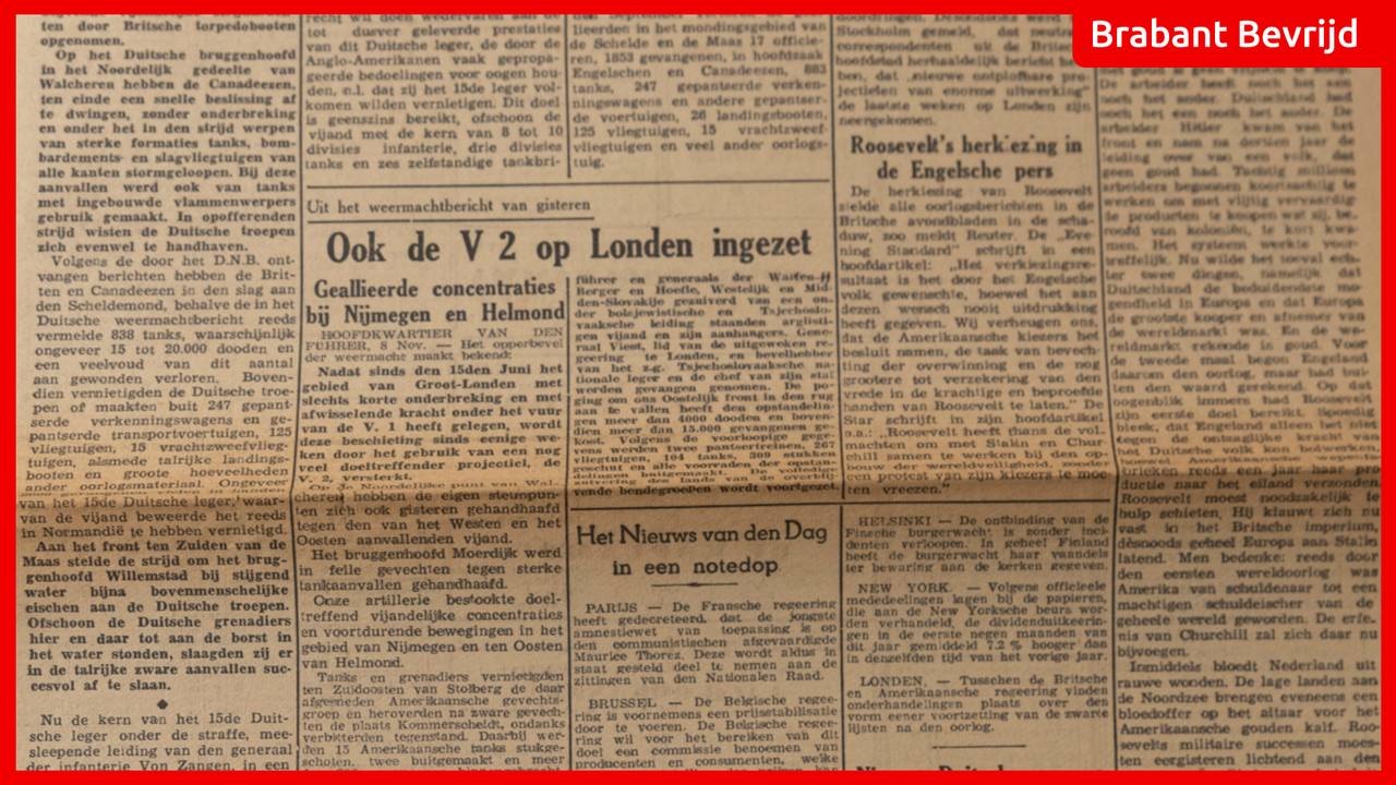 De krant van 9 november 1944.