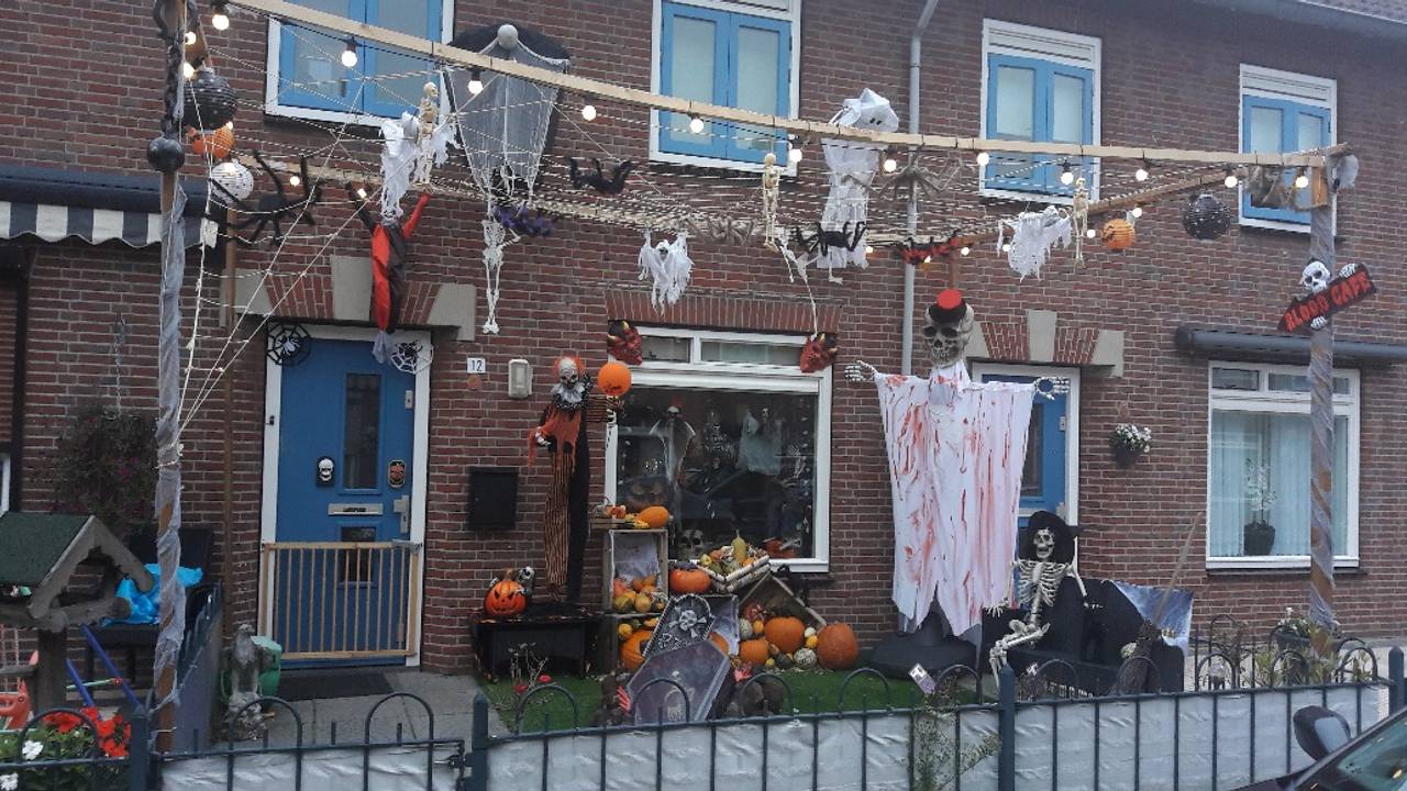 Het horrorhuis is een opvallende verschijnen in de wijk. (foto: Bert van Gorkum)