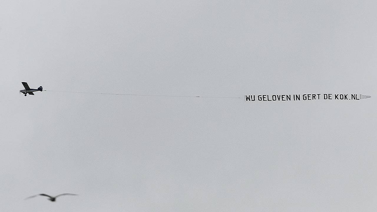 Actie gericht tegen burgemeester Gert de Kok van Drimmelen. (Foto: Erald van der Aa)