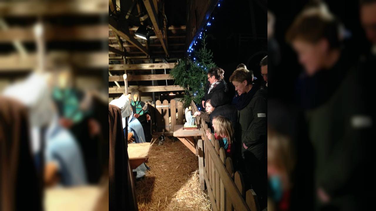 Het knik-engeltje stond vijftien jaar lang bij Jozef, Maria en Jezus in de kerststal. (Foto: Gerry Dorrestein)