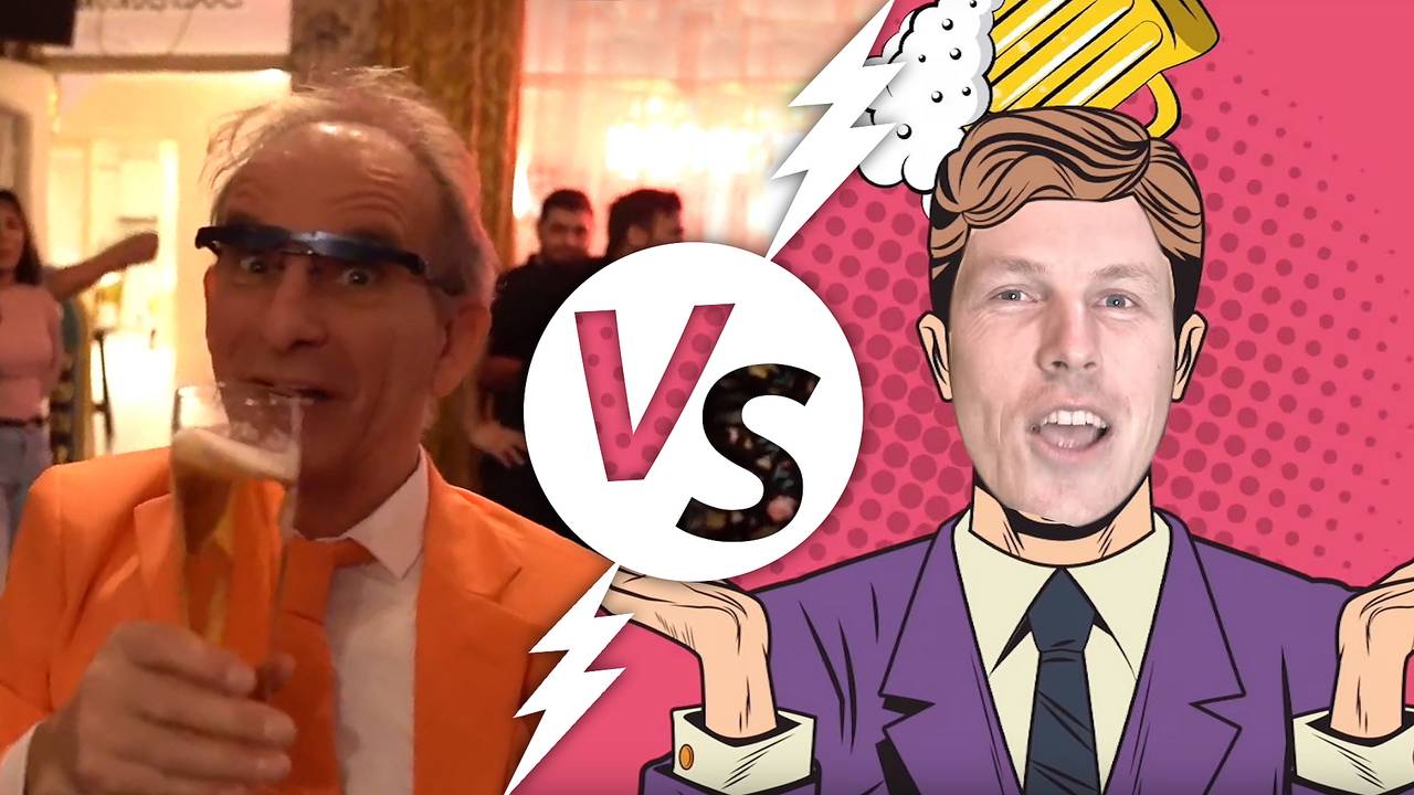 'Drinken, drinken, drinken' en 'Zuipen, zuipen, zuipen' (beeld: Omroep Brabant).