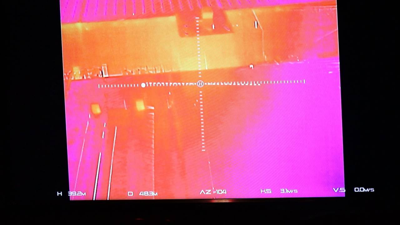 Warmtebeelden van de drone. (foto: FPMB Erik Haverhals)