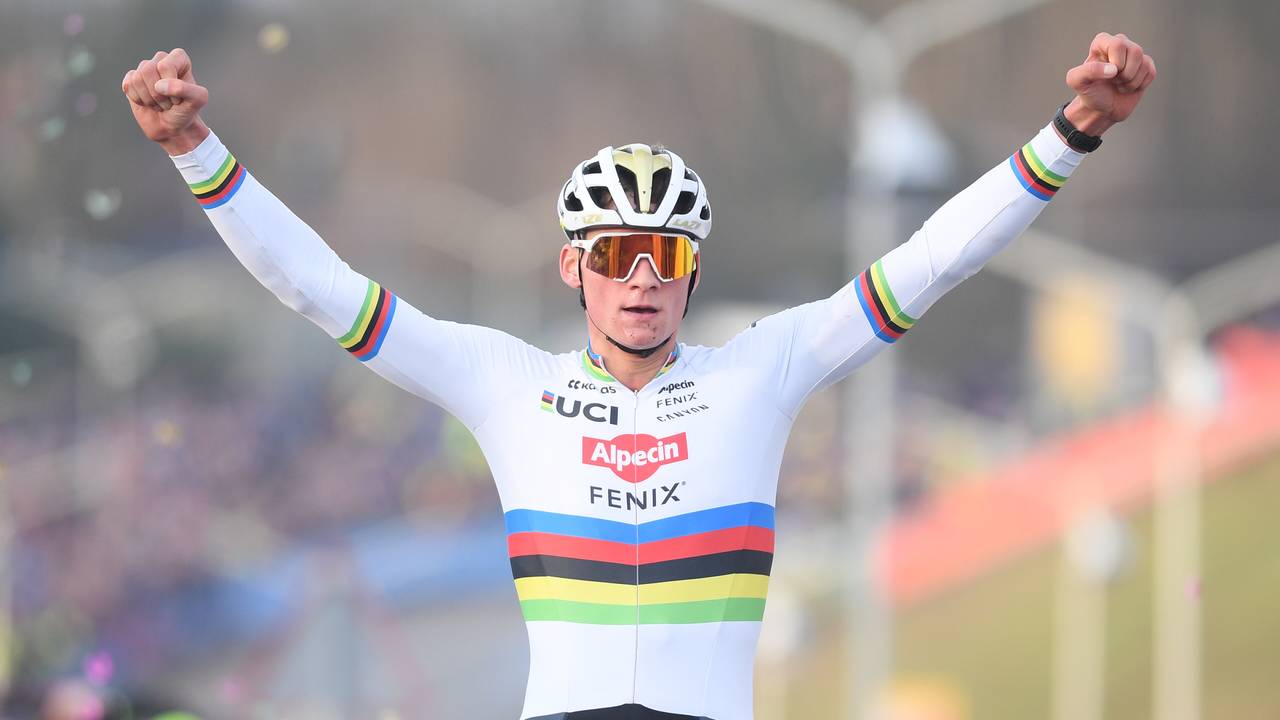 Mathieu van der Poel wint in Hoogerheide (Foto: Hollandse Hoogte, Belga Photo David Stockman).