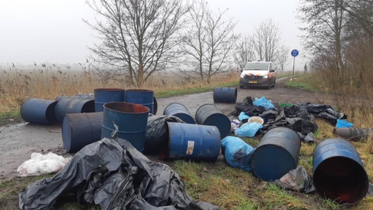 Een dumping in Zevenbergen in januari (foto: politie).