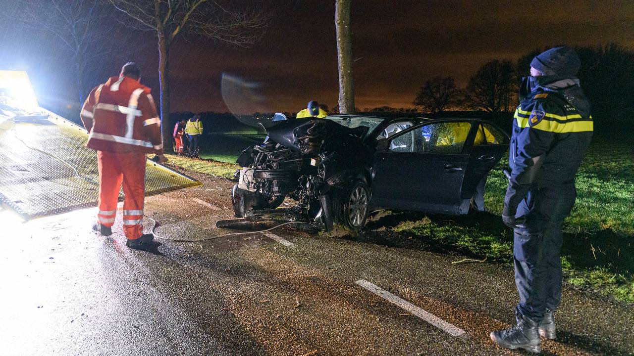 Het wrak na het ongeluk (foto: Tom van der Put/SQ Vision Mediaprodukties).