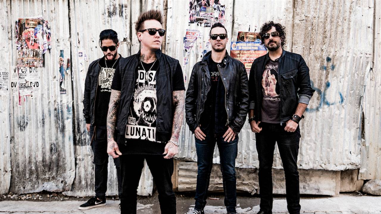 De Amerikaanse metalband Papa Roach. (foto: {Papa Roach)