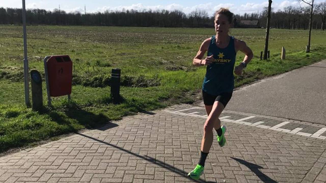 Kim Dillen op weg tijdens de training (foto: Kim Dillen)
