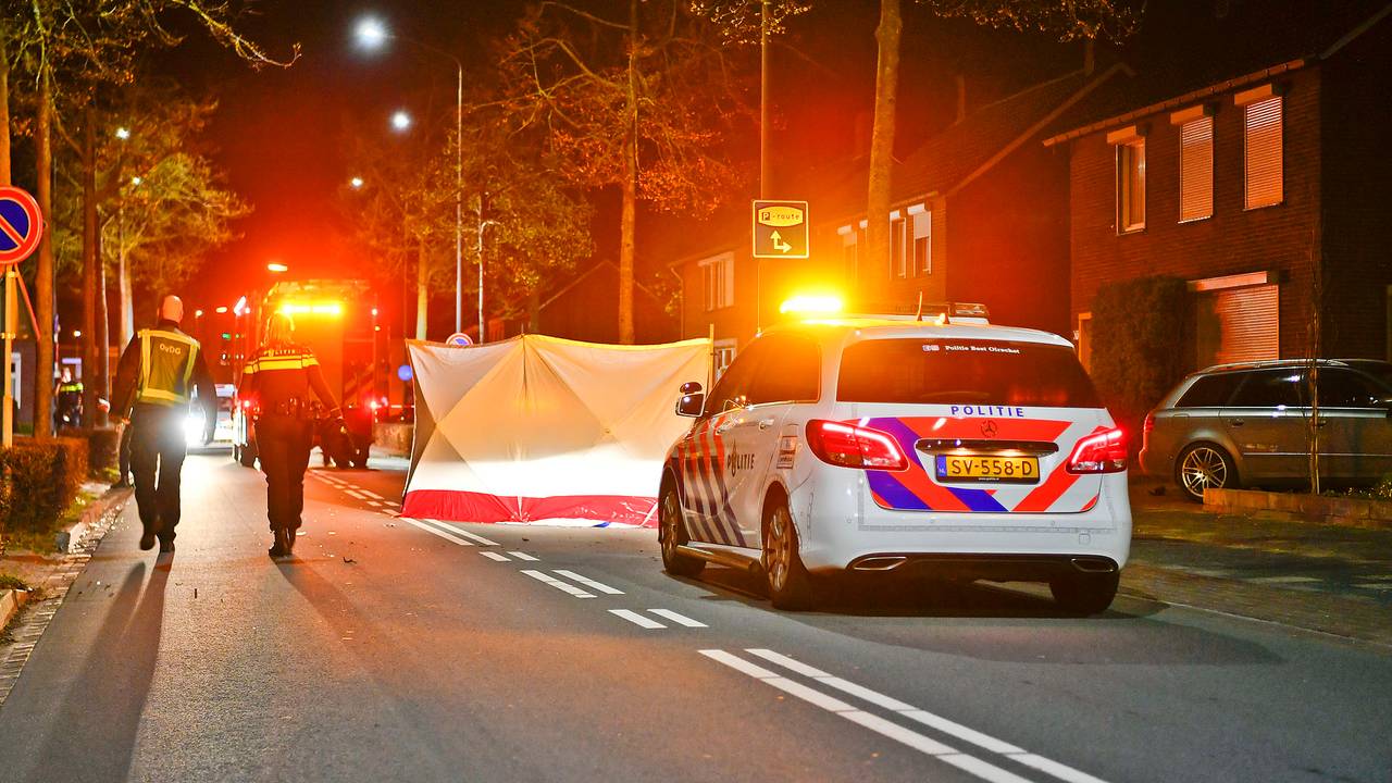Het ongeluk gebeurde in de Europalaan in Bladel (foto: Rico Vogels/SQ Vision).