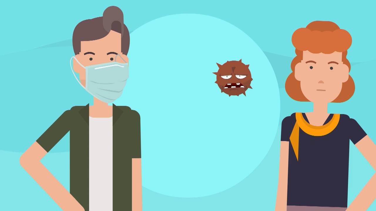 Met een mondkapje voorkom je vooral dat je anderen besmet.