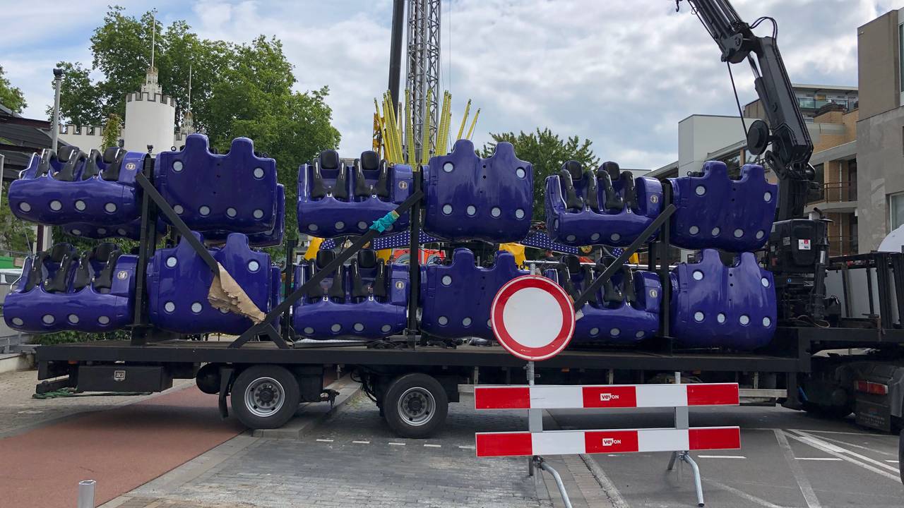 De Tilburgse kermis in aanbouw (Foto: Agnes van der Straaten)