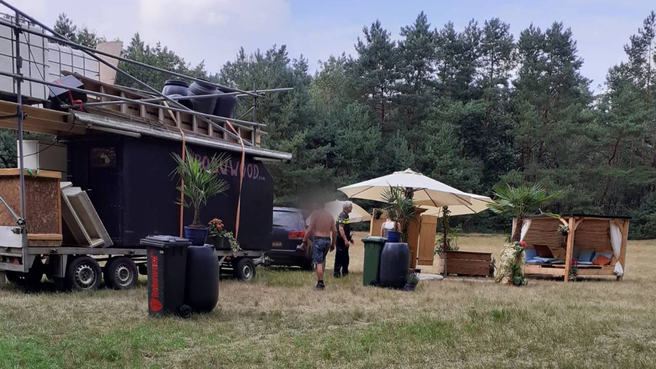 De organisatie moest de hele boel weer opruimen (foto: Staatsbosbeheer).