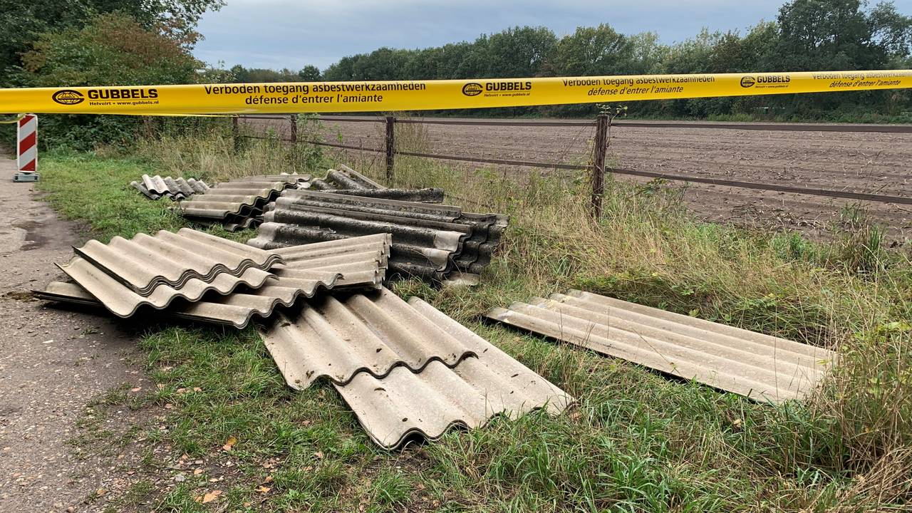 Asbestplaten in Cromvoirt (Foto: Bart Meesters)