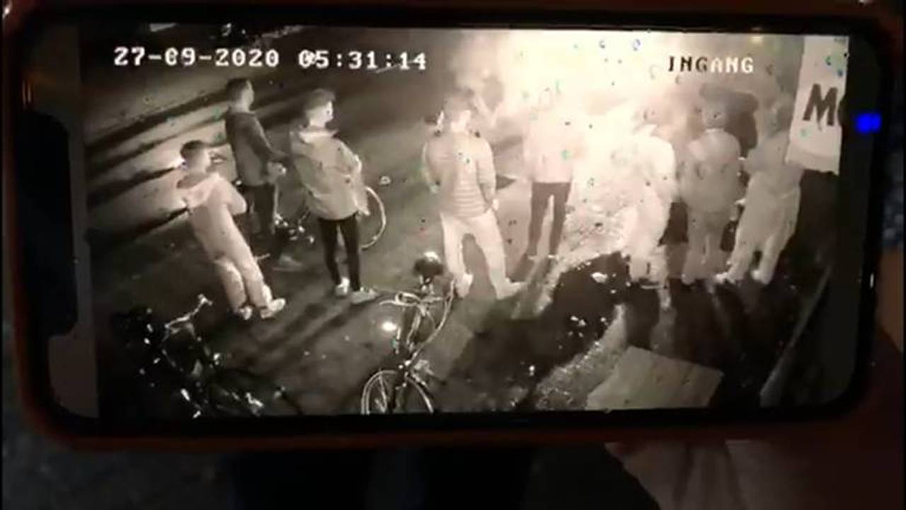 Beeld van de aanrijding in Rijsbergen.