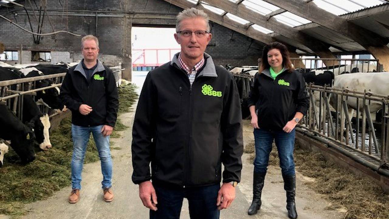 Wilbert van Lanen, Wim Jaspers en Monique Flipsen, kandidaat-Kamerleden voor BoerBurgerBeweging (BBB).